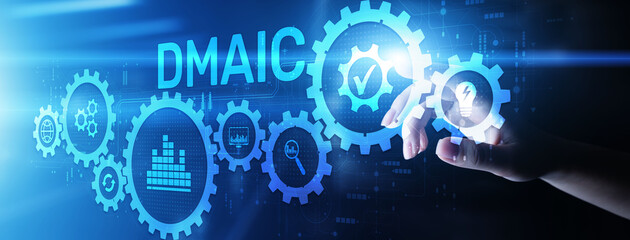DMAIC SIx sigma lean manufacturing development technology concept.