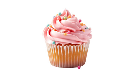 Colorful Cupcake with vibrant sprinkle AI generative	