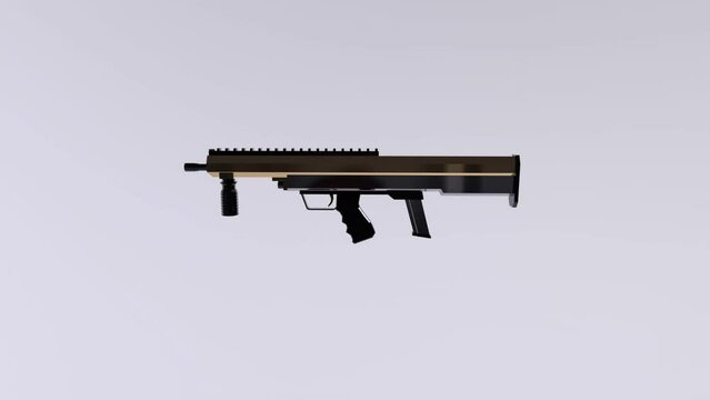 Rifle isolated on white background