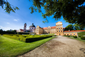 Fototapeta premium Beautiful and Impressive Jaromerice Castle in Jaromerice nad Rokytnou in the Czech Republic