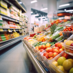 supermarket blur suitable for background 