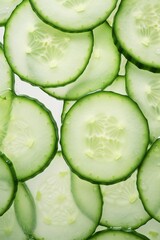 Cucumber Slices. A Cool Green Background Fiesta
