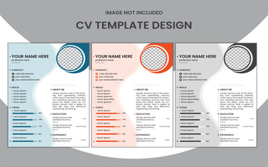 Creative and simple cv template design.