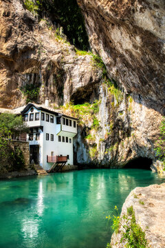 The Source of the Buna River at Blagaj Tekke, Near Mostar in Bosnia and Herzegovina