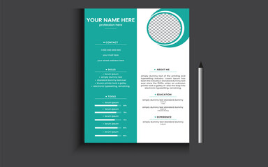 Creative and simple cv template design.