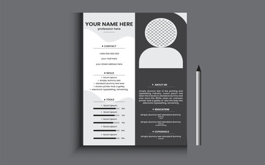 Creative and simple cv template design.