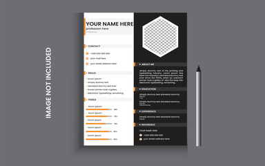 Creative and simple cv template design.