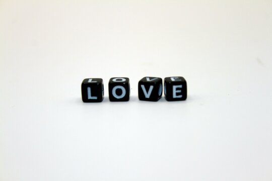 photo with love sentences, on a white background