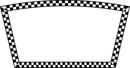 Rectangle shape Check pattern checkered vector vintage frames retro badge banners decorative frame elements art frames picture frames ornamental framing decoration ornamental silhouette black 