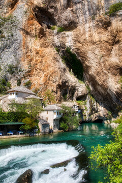 The Source of the Buna River at Blagaj Tekke, near Mostar in Bosnia and Herzegovina