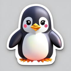 Fototapeta premium Frohe Pinguin-Parade Aufkleber