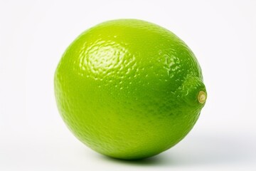 a lime on a white background