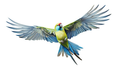 Lively parakeet feathers AI generative	