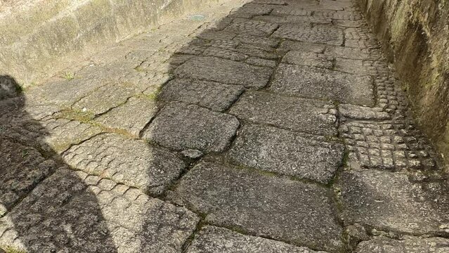 Medieval stone narrow street, Amarante, Portugal