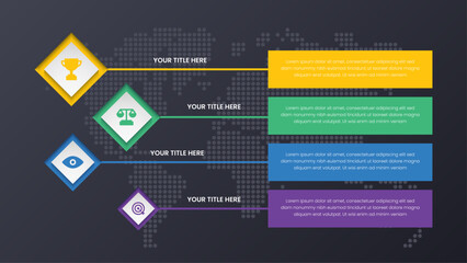 Infographic design template with 4 steps