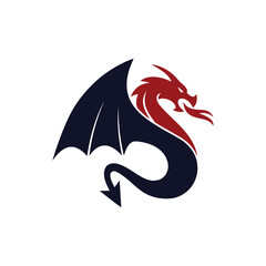 abstract dragon logo icon
