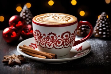 winter cup of coffee holiday warm drink