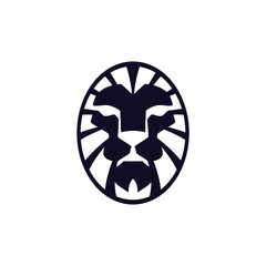 lion face abstract logo icon