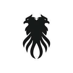 twin eagle falcon logo icon