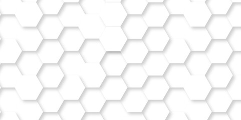 Seamless pattern with hexagon. White Hexagonal Background. Luxury honeycomb grid White Pattern. Vector Illustration. 3D Futuristic abstract honeycomb mosaic white background. geometric mesh cell text.