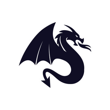 abstract dragon fly logo icon