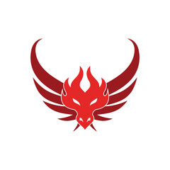 dragon and wing logo icon