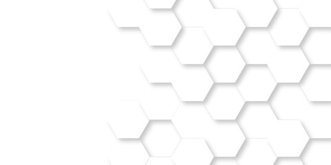 Obraz na płótnie Canvas White Hexagonal Background. Luxury honeycomb grid White Pattern. Vector Illustration. 3D Futuristic abstract honeycomb mosaic white background. geometric mesh cell texture.