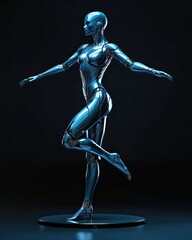 Humanoid Femail Ballet Dancer.
Android Female Dance Poses.
Cyborg Gymnast Action Shots.
