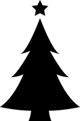 Fototapeta premium Christmas tree, spruce, pine icon vector image.
