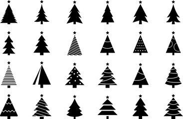Christmas tree, spruce, pine icon vector image.