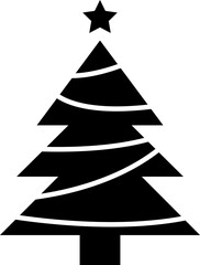 Christmas tree, spruce, pine icon vector image.