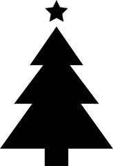 Obraz premium Christmas tree, spruce, pine icon vector image.