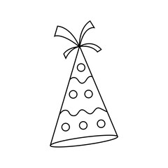 Party cap. Vector illustration in doodle style.