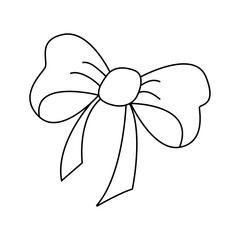 Bow. Vector illustration in doodle style.