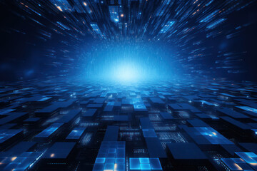 Blue Light Abstraction with Datamoshing Vibe