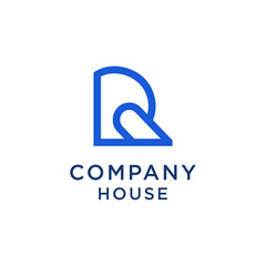 Home company name monogram design Initial R Letter for Company and Business logo.