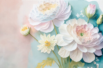 Beautiful flowers background - obrazy, fototapety, plakaty