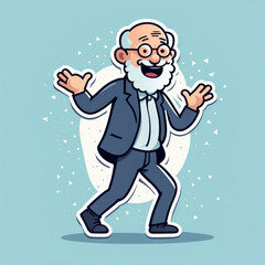 Obraz premium Sticker Großeltern, generated image