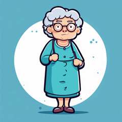 Obraz premium Sticker Großeltern, generated image