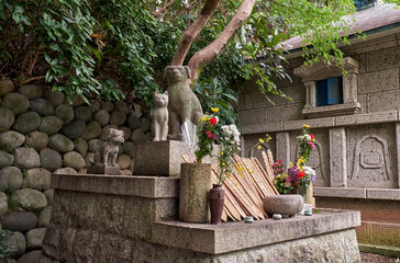 An altar at the area which is dedicated to the dead pets.  Japan