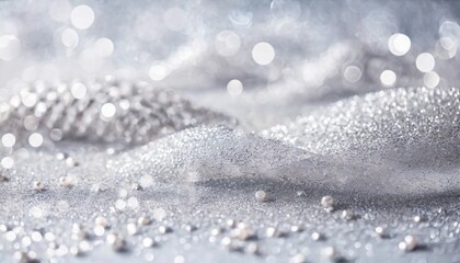 Shining Serenity: Festive Background with Sparkles in Pastel and Silver