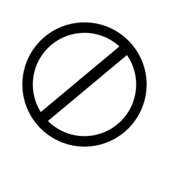blank black no sign not allowed sign isolated on white transparent background icon prohibit ban warning stop vector illustration no 
