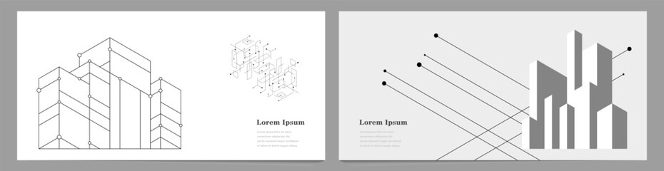 幾何学 抽象 建築 テクノロジー ビジネス 背景 セット