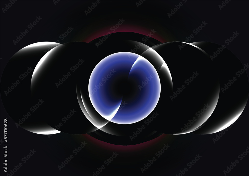 Aufkleber abstract vector circle neon color modern concept background, abstract circle light background concep