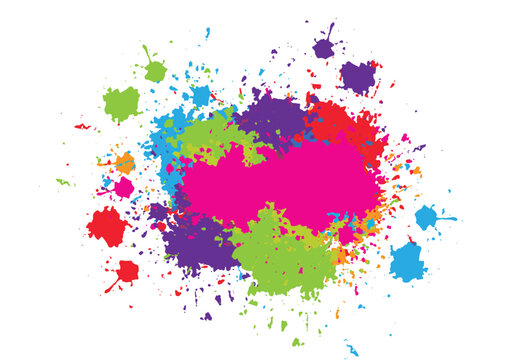 abstract vector color background of paint splashes. splatter paint color background design. illustration  vector design