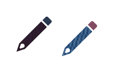 Pencil icon symbol brown and blue with texture