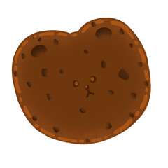 Bear Chocolate Cookie With Chocolate Chip Cartoon illustration Cute Bear Cute Element Bear Cookie Sticker Bear Sticker