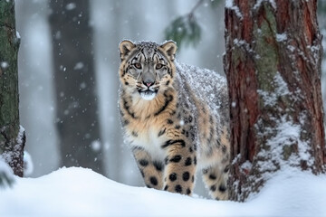 Obraz premium lynx in snow