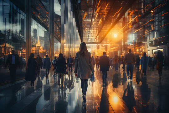 people go to work in the city