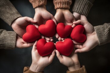 Charity and love on international cardiology day, embracing donation and a helping hand